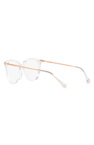 Shop Michael Kors Westport 54mm Round Optical Glasses In Clear