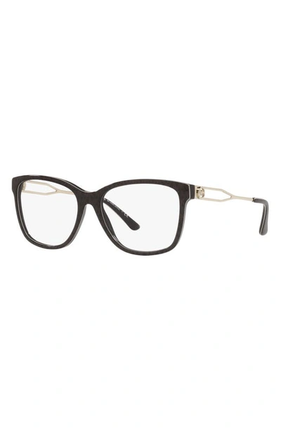 Shop Michael Kors Sitka 53mm Square Optical Glasses In Brown
