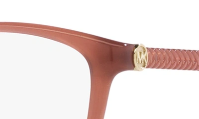 Shop Michael Kors Boulder 53mm Square Optical Glasses In Pink