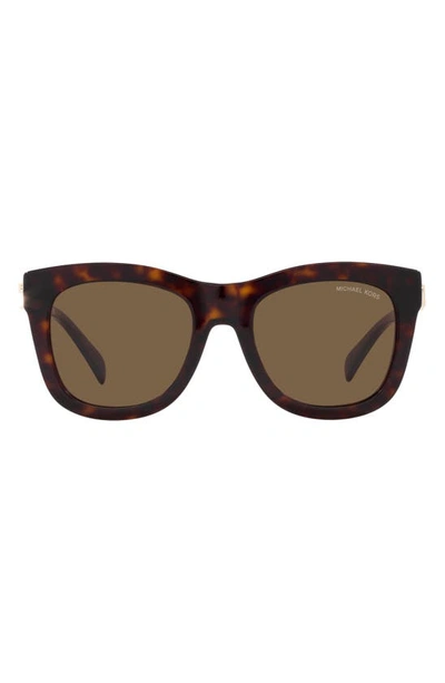 Shop Michael Kors Empire 52mm Square Sunglasses In Dark Tort