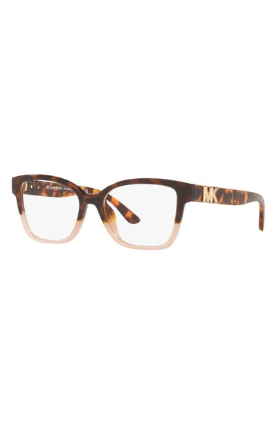 Michael Kors Karlie I 53mm Square Optical Glasses In Pink