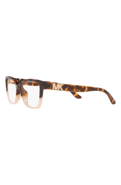 Michael Kors Karlie I 53mm Square Optical Glasses In Pink