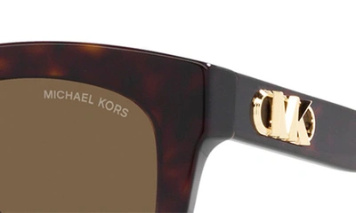 Shop Michael Kors Empire 52mm Square Sunglasses In Dark Tort