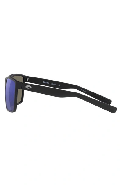 Shop Costa Del Mar 63mm Polarized Oversize Square Sunglasses In Blue Mirror