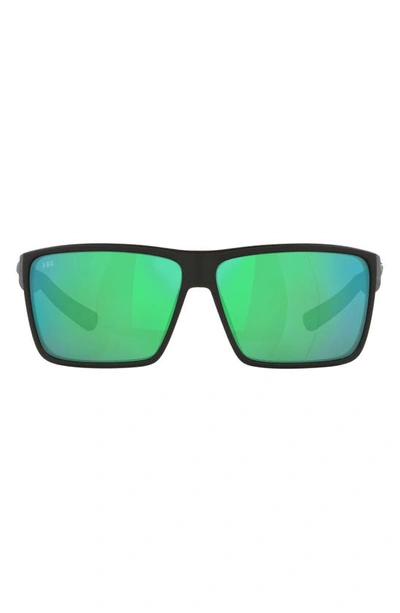 Shop Costa Del Mar 63mm Polarized Oversize Square Sunglasses In Green Mirror