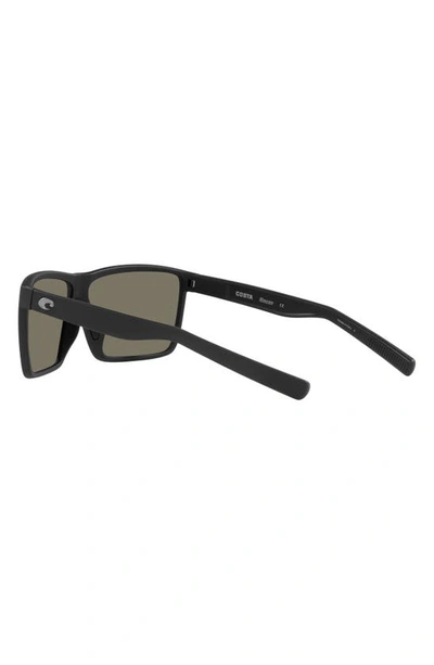 Shop Costa Del Mar 63mm Polarized Oversize Square Sunglasses In Blue Mirror