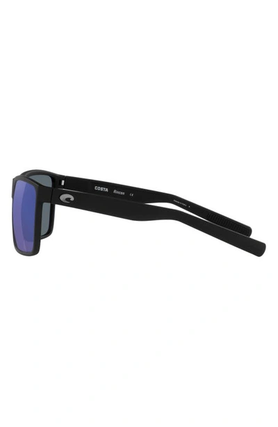 Shop Costa Del Mar 63mm Polarized Oversize Square Sunglasses In Matte Black