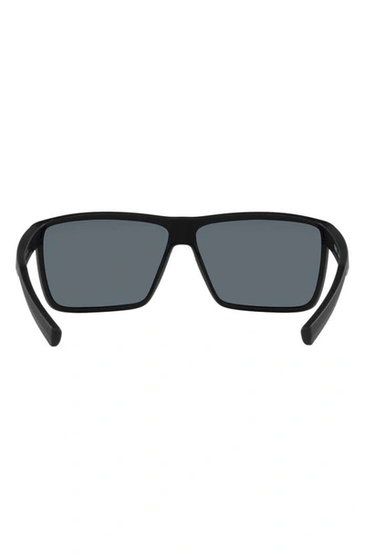 Shop Costa Del Mar 63mm Polarized Oversize Square Sunglasses In Matte Black