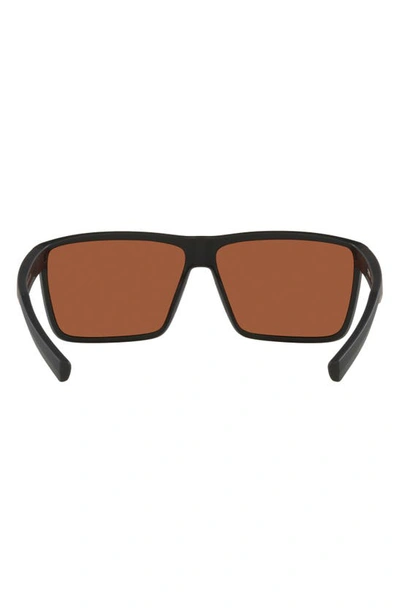 Costa Del Mar 63mm Polarized Oversize Square Sunglasses In Green Mirror