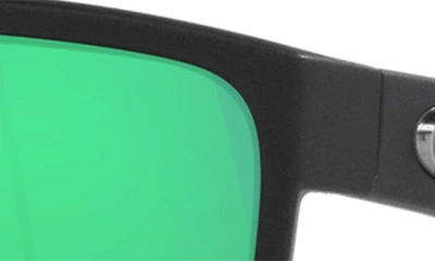 Costa Del Mar 63mm Polarized Oversize Square Sunglasses In Green Mirror