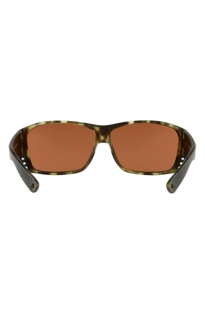 Shop Costa Del Mar 61mm Rectangle Sunglasses In Wetland
