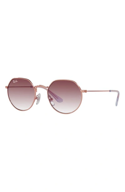 Ray Ban Ray-ban Kids' Jack 47mm Gradient Irregular Sunglasses In Rose Gold