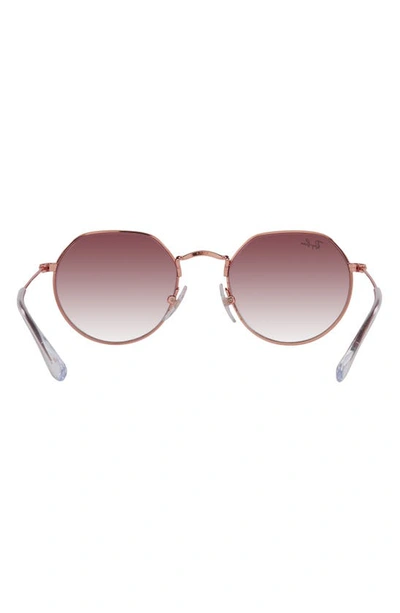 Ray Ban Ray-ban Kids' Jack 47mm Gradient Irregular Sunglasses In Rose Gold