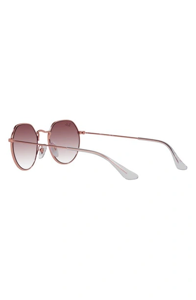 Ray Ban Ray-ban Kids' Jack 47mm Gradient Irregular Sunglasses In Rose Gold