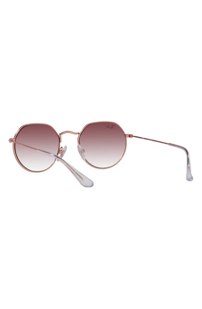 Ray Ban Ray-ban Kids' Jack 47mm Gradient Irregular Sunglasses In Rose Gold