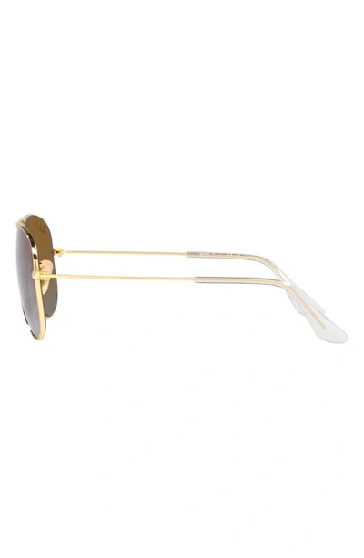 Ray Ban Ray-ban Kids' Junior Aviator 52mm Gradient Polarized Pilot Sunglasses In Gold Flash