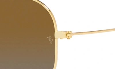 Shop Ray Ban Ray-ban Kids' Junior Aviator 52mm Gradient Polarized Pilot Sunglasses In Gold Flash