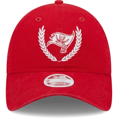 Shop New Era Red Tampa Bay Buccaneers Leaves 9twenty Adjustable Hat