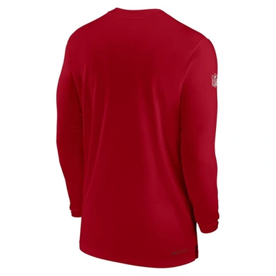 Shop Nike Red Tampa Bay Buccaneers Sideline Coach Performance Long Sleeve T-shirt