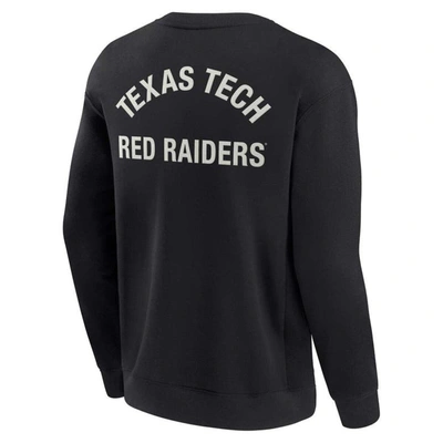 Fanatics Signature Unisex  Black Texas Tech Red Raiders Super Soft Pullover Crew Sweatshirt In Black