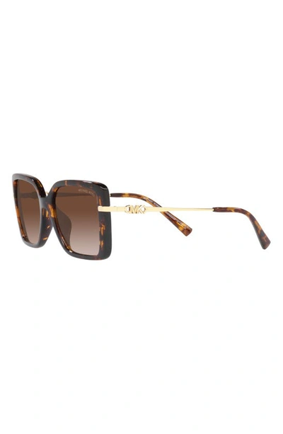 Shop Michael Kors Castellina 55mm Gradient Square Sunglasses In Dk Tort