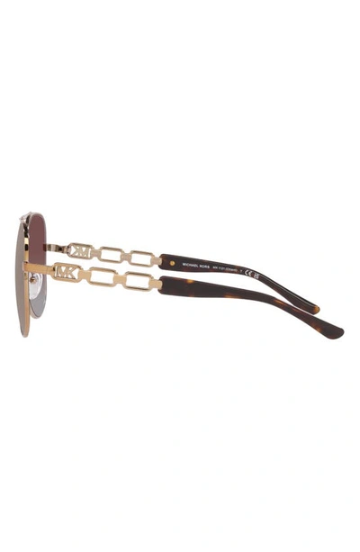 Shop Michael Kors Chianti 58mm Aviator Sunglasses In Caramel