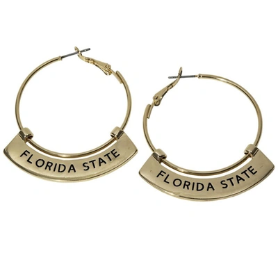 Shop Emerson Street Florida State Seminoles Weller Gold Hoop Earrings
