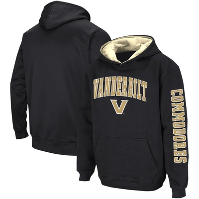 Colosseum Youth   Black Vanderbilt Commodores 2-hit Pullover Hoodie In Black