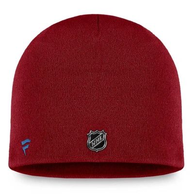 Shop Fanatics Branded Burgundy Colorado Avalanche Authentic Pro Training Camp Knit Hat