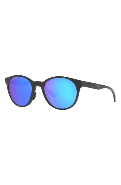 Shop Oakley Spindrift 52mm Prizm™ Mirrored Polarized Round Sunglasses In Sapphire