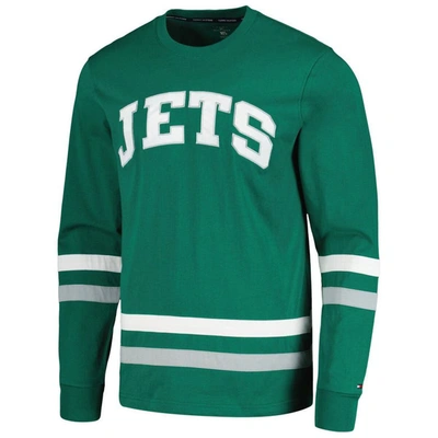 Shop Tommy Hilfiger Green/gray New York Jets Nolan Long Sleeve T-shirt