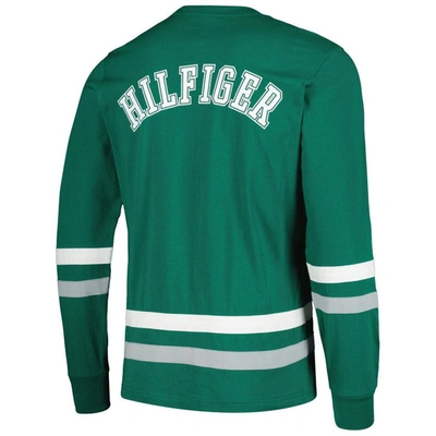 Shop Tommy Hilfiger Green/gray New York Jets Nolan Long Sleeve T-shirt