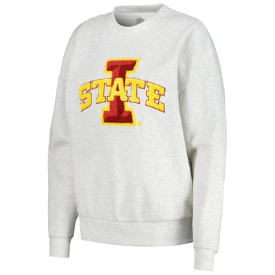 Shop Gameday Couture Ash Iowa State Cyclones Team Effort Pullover Sweatshirt & Shorts Sleep Set