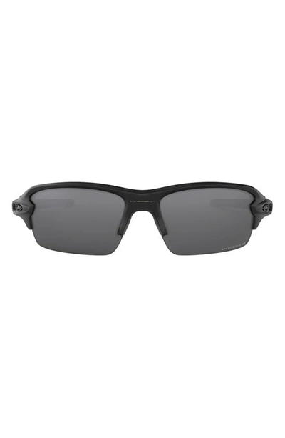 Shop Oakley Kids' Flak Xs 59mm Prizm™ Polarized Rectangular Sunglasses In Matte Black