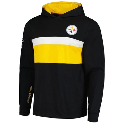 Shop Tommy Hilfiger Black Pittsburgh Steelers Morgan Long Sleeve Hoodie T-shirt