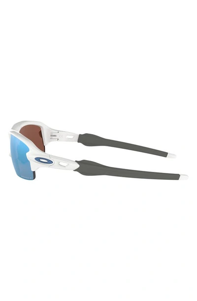 Shop Oakley Kids' Flak Xs 59mm Prizm™ Polarized Rectangular Sunglasses In White