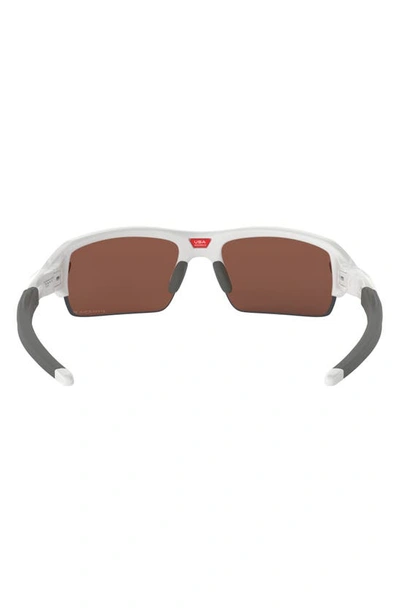 Shop Oakley Kids' Flak Xs 59mm Prizm™ Polarized Rectangular Sunglasses In White