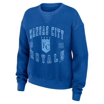 Shop Wear By Erin Andrews Royal Kansas City Royals Vintage Cord Pullover Sweatshirt