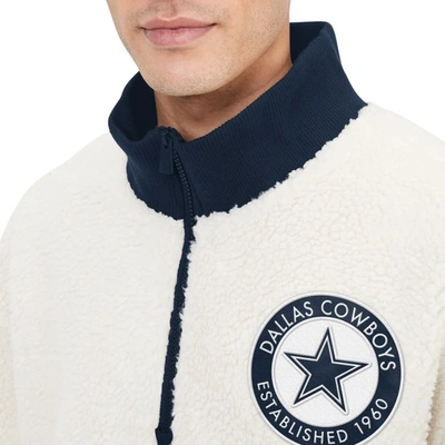 Shop Tommy Hilfiger White Dallas Cowboys Jordan Sherpa Quarter-zip Jacket