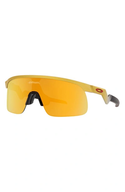 Shop Oakley Kids' Resistor 29mm Prizm™ Rectangular Sunglasses In Gold
