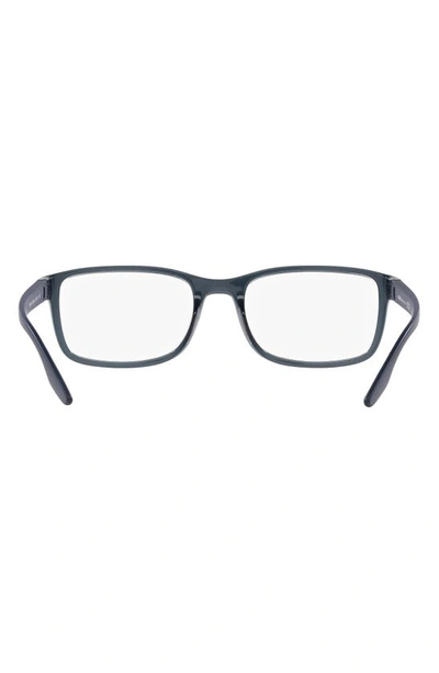 Shop Prada 55mm Pillow Optical Glasses In Trans Blue