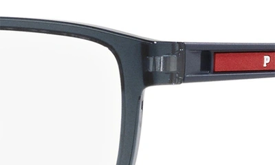 Prada 55mm Pillow Optical Glasses In Trans Blue