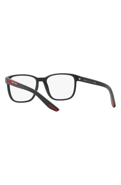 Shop Prada 57mm Pillow Optical Glasses In Rubber Black