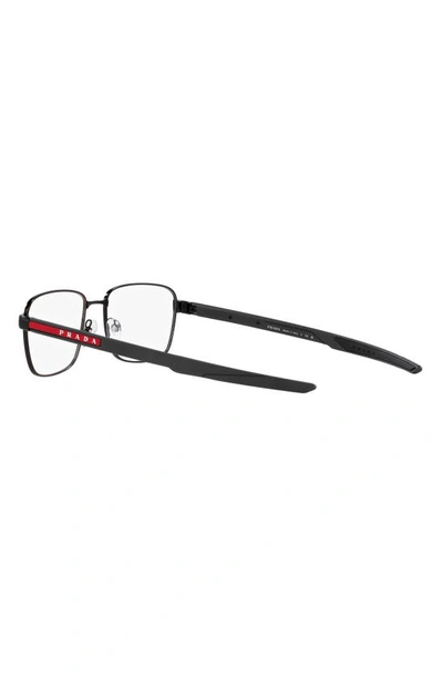 Shop Prada 57mm Pillow Optical Glasses In Matte Black