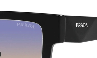 Prada Pr 19ws 1ab06z 52mm Unisex Rectangle Sunglasses In Black Yellow