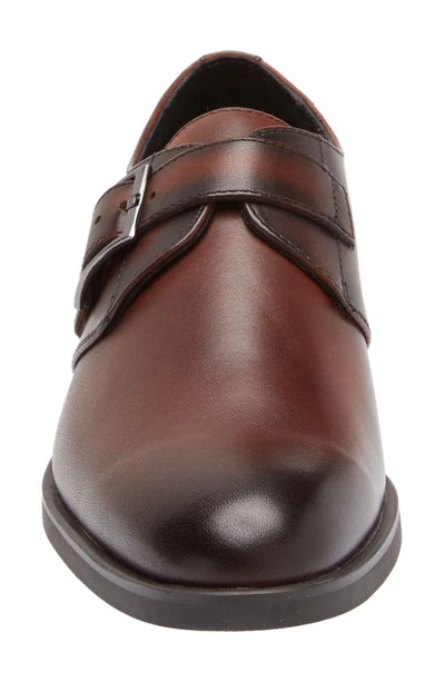 Shop Nordstrom Everett Monk Strap Shoe In Brown Clove