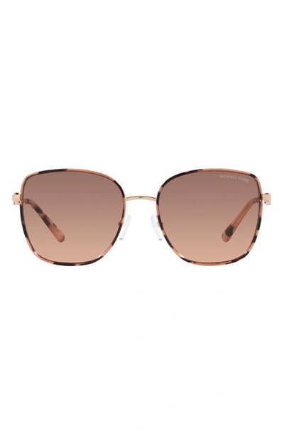 Shop Michael Kors Empire 56mm Gradient Square Sunglasses In Brown