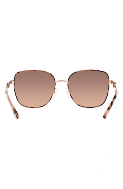 Shop Michael Kors Empire 56mm Gradient Square Sunglasses In Brown