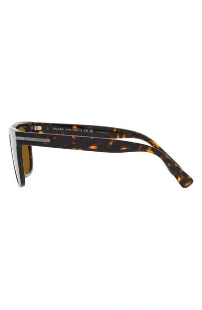 Shop Prada Abstract Pillow 56mm Sunglasses In Tortoise