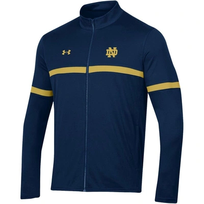 Shop Under Armour Navy Notre Dame Fighting Irish 2023 Assist Warm Up Full-zip Jacket